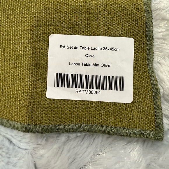 LINGE PARTICULIER TABLE-MAT 100% LINEN 
IN OLIVE Color made in FRANCE - Picture 8 of 11